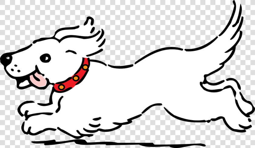 Dog  Running  Pet  Happy  White  Tongue   Dog Running Coloring Pages  HD Png DownloadTransparent PNG