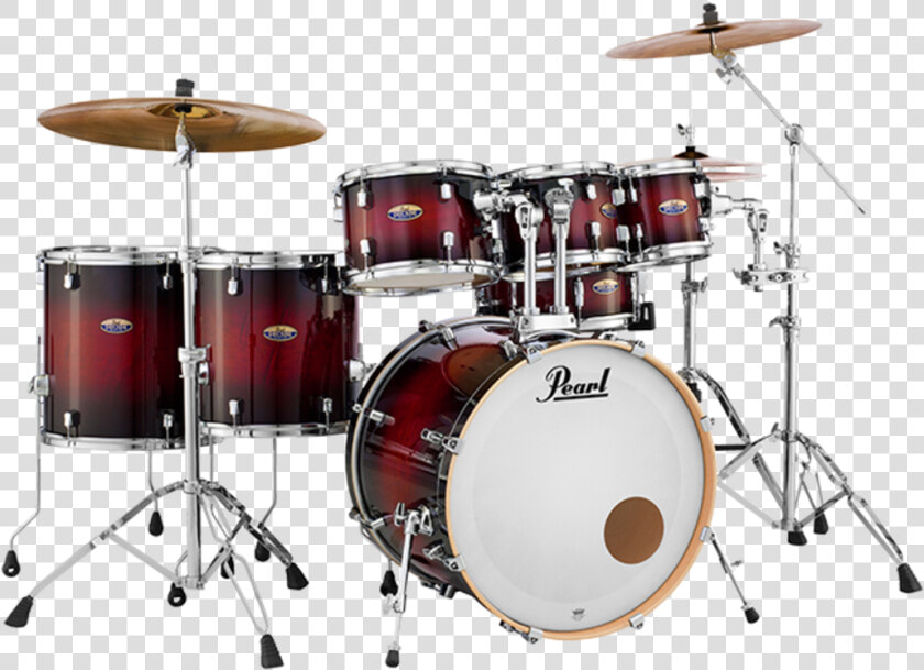 Pearl Decade Maple 7 Piece Drum Kit Setup In Gloss   Pearl Decade Maple 5 Piece  HD Png DownloadTransparent PNG