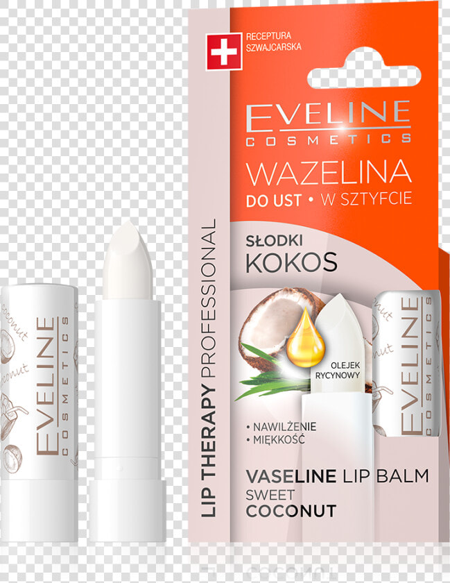 Eveline Lip Therapy Vaseline Sweet Coconut  HD Png DownloadTransparent PNG