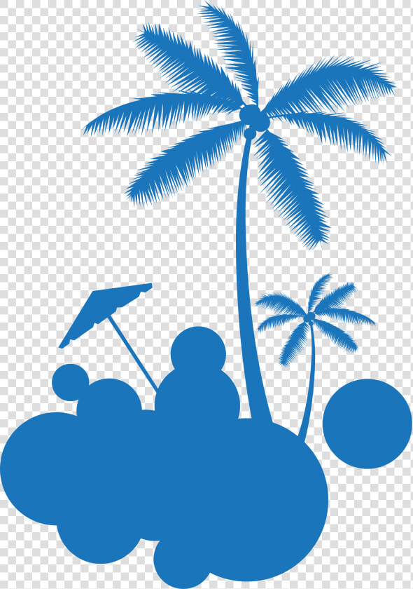 Blue Coconut Tree Little Euclidean Vector Fresh Clipart  HD Png DownloadTransparent PNG