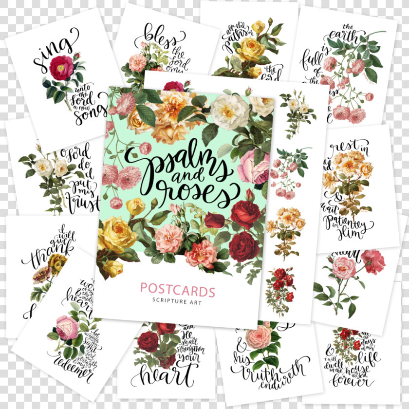 Printable Psalms Roses Postcards Stickers  HD Png DownloadTransparent PNG