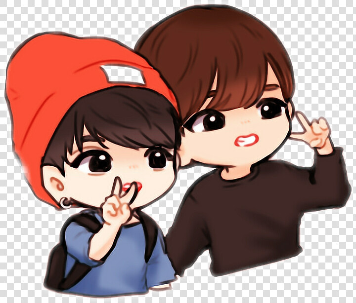 Transparent Jungkook Png   Bts Vkook Chibi  Png DownloadTransparent PNG