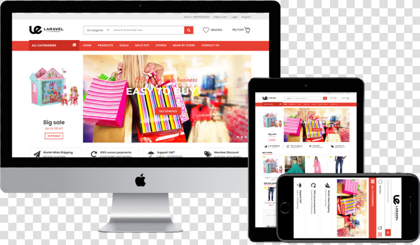 Ecommerce Website And Digital Marketing Mobile App   Web Portfolio Gallery  HD Png DownloadTransparent PNG