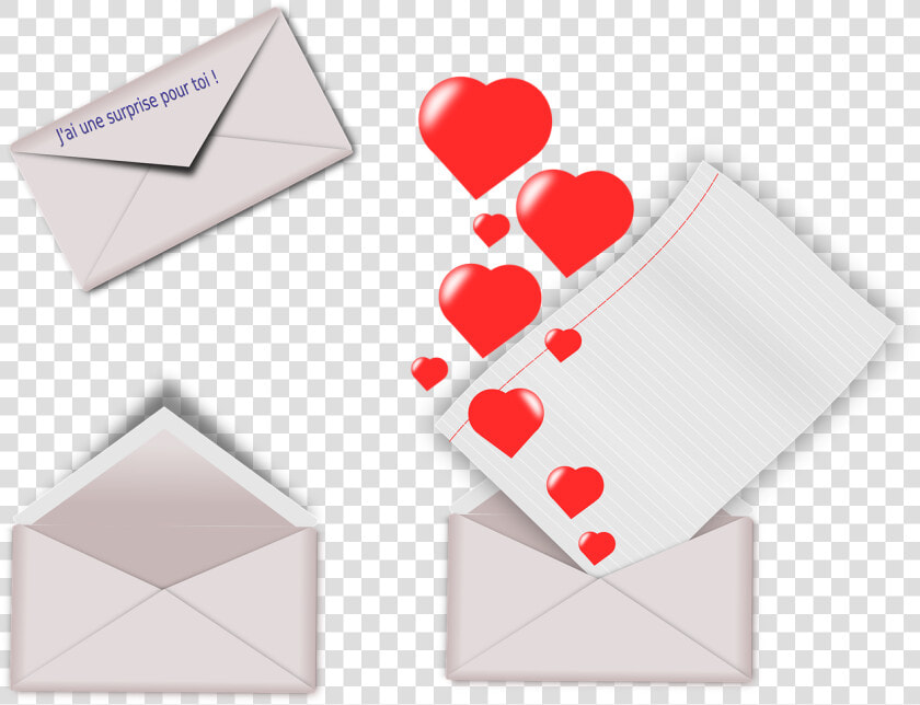 Envelope St Valentine Heart   Enveloppe Saint Valentin  HD Png DownloadTransparent PNG