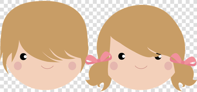 Niños  Gemelo  Niñas  Belleza  Pelo  Hermanos  Dibujo   Niños Png  Transparent PngTransparent PNG