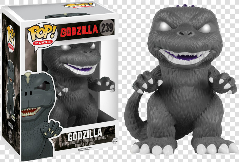 Godzilla Black  amp  White 6” Super Sized Us Exclusive   Funko Pop 239 Godzilla  HD Png DownloadTransparent PNG