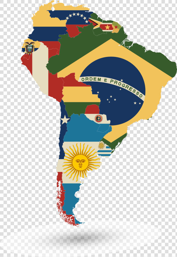 Clip Art Flag Of South America   South America Map Small  HD Png DownloadTransparent PNG