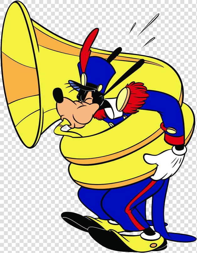 Tuba French Horn 4 Clip Art Vector Free Image   Goofy Playing The Sousaphone  HD Png DownloadTransparent PNG