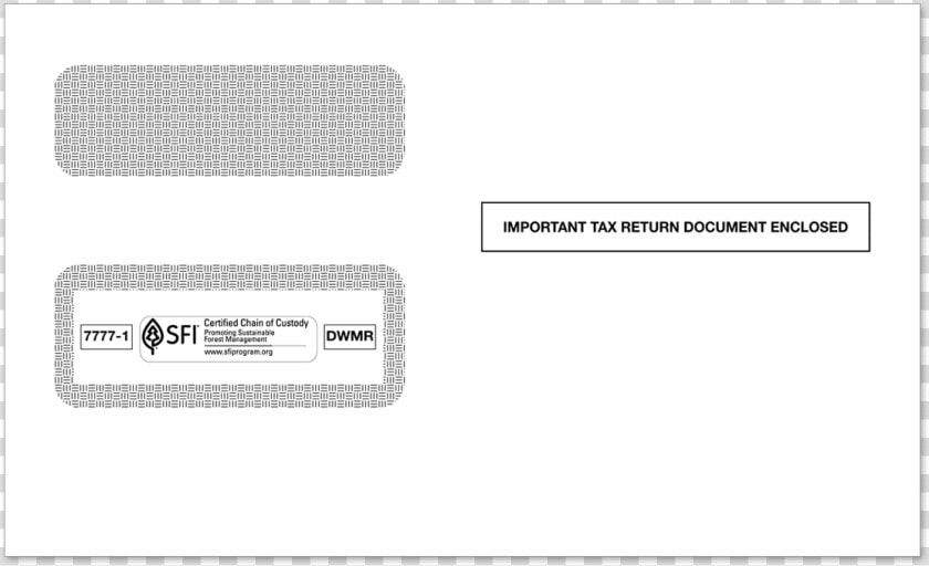 Picture Of 2 Up 1099 Misc Or 1099 R Double Window Envelope   Monochrome  HD Png DownloadTransparent PNG