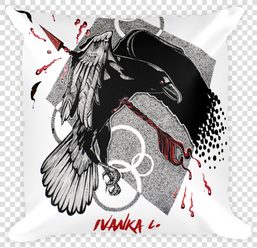 Crow Arrow Impact Square Print Pillow By Ivanka Collado   Stallion  HD Png DownloadTransparent PNG