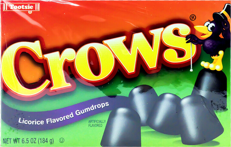 Crows Licorice Gumdrops 184g Front  HD Png DownloadTransparent PNG