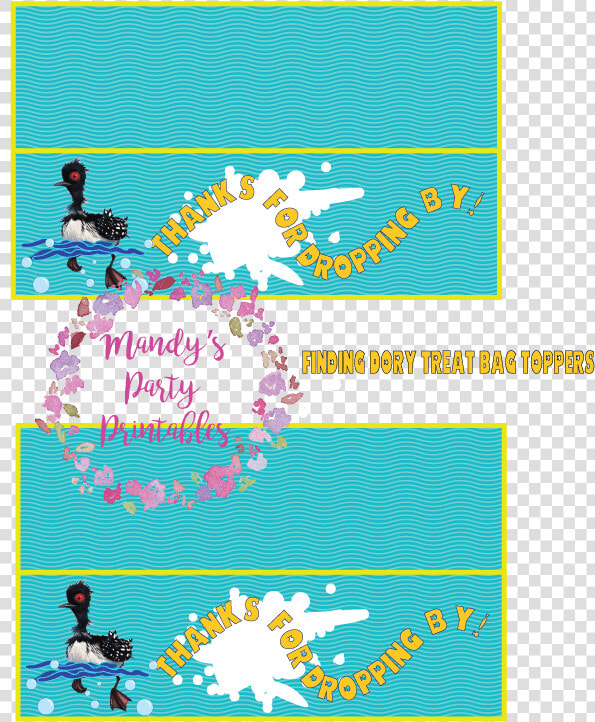 Finding Dory Becky Bag Toppers Via Mandy S Party Printables   Illustration  HD Png DownloadTransparent PNG