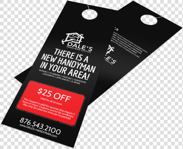 Dale S Handyman Discount Door Hanger Template Preview   Flyer  HD Png DownloadTransparent PNG