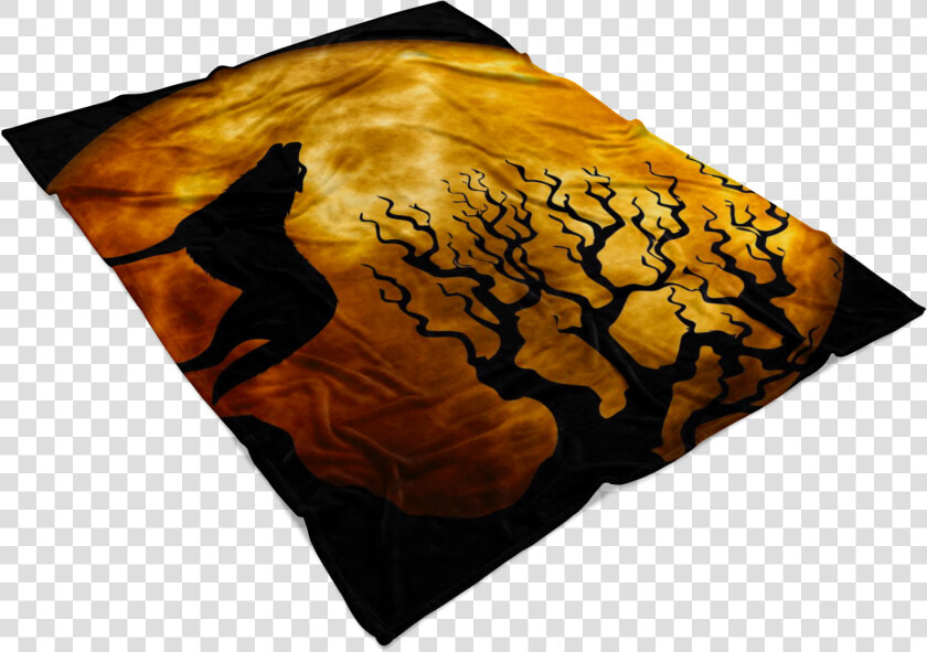 Yellow Moon Wolf Blanket Data zoom   cdn   Illustration  HD Png DownloadTransparent PNG