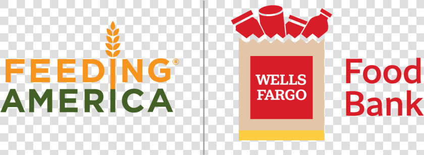 Feeding America And Wells Fargo Food Bank Logos   Graphic Design  HD Png DownloadTransparent PNG