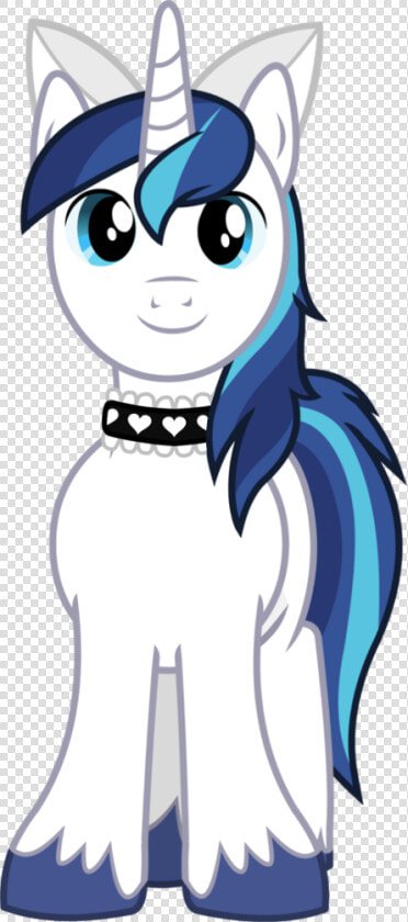 Bow  Choker  Clothes  Crossdressing  Cute  Edit  Hair   My Little Pony Shining Armor Happy  HD Png DownloadTransparent PNG