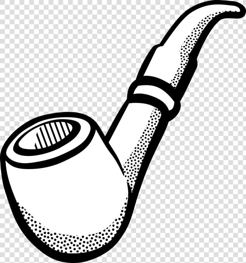 Pipe  Smoking  Tobacco   Pipe Black And White  HD Png DownloadTransparent PNG