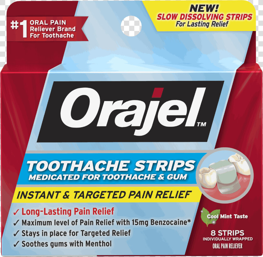 Orajel Toothache Strips  HD Png DownloadTransparent PNG