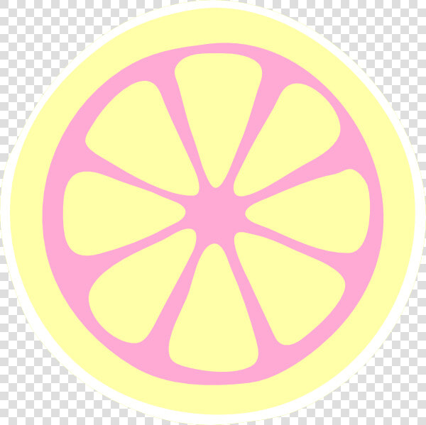 Pink Lemon Slice Clip Art At Clker   Circle  HD Png DownloadTransparent PNG