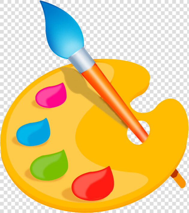 Transparent Paint Palette Clip Art   Palette Paint Brush Clip Art  HD Png DownloadTransparent PNG