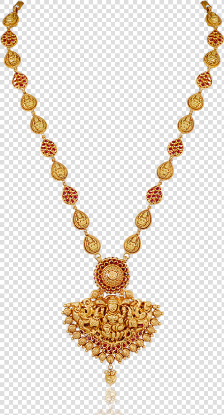 Maha Lakshmi Gold Ruby Haram  HD Png DownloadTransparent PNG