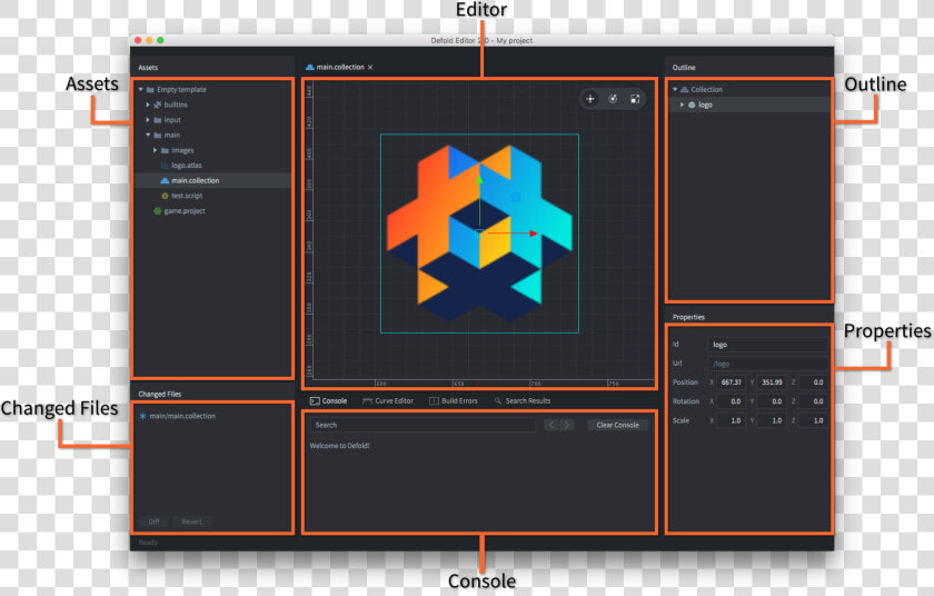 Editor Overview   Defold Editor 2  HD Png DownloadTransparent PNG