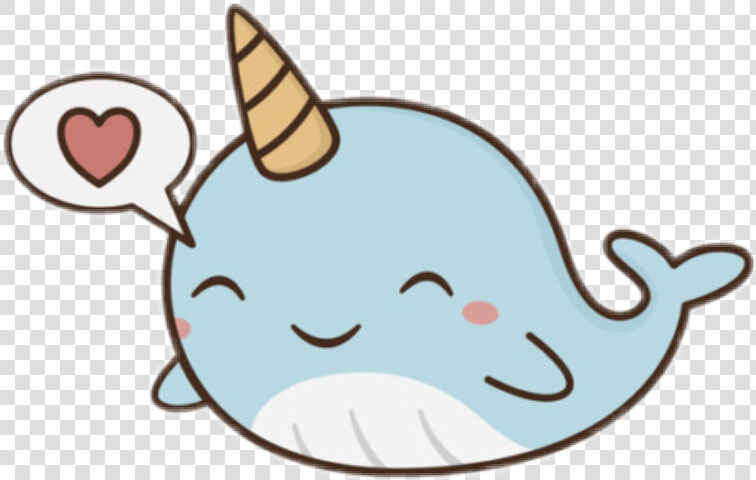 Cute Narwhal Kawaii Cutie Freetoedit   Cute Kawaii Narwhal  HD Png DownloadTransparent PNG