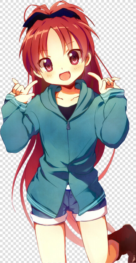 Little Red Haired Anime Girl   Png Download   Little Anime Girl With Red Hair And Red Eyes  Transparent PngTransparent PNG