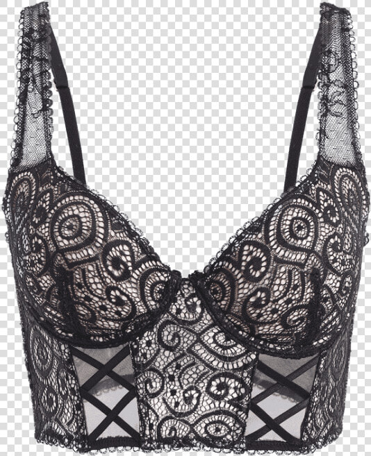 Underwire Push Up Lace Longline Bra   Lace  HD Png DownloadTransparent PNG