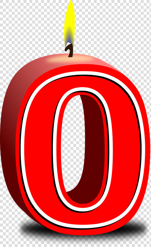 Number Zero Red Candle Png Image   Red Birthday Candles Numbers  Transparent PngTransparent PNG