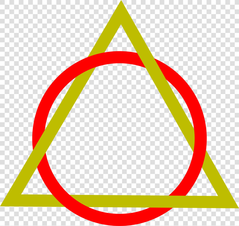 Transparent Red Triangle Png   Simbolo Triangulo Y Circulo  Png DownloadTransparent PNG