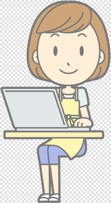 Female Computer User   Cartoon A Mother Drawing  HD Png DownloadTransparent PNG