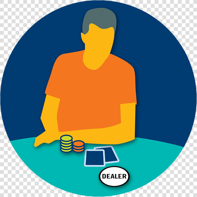 A Player Sits At The Poker Table With Chips  Cards   Illustration  HD Png DownloadTransparent PNG