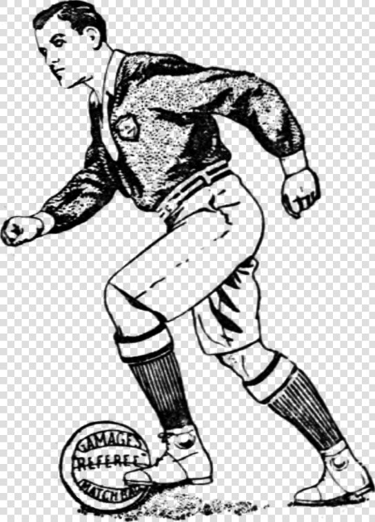 As amp htpi Pg91b Gamages Advert Footballer   Footballer Pic Drawing Png  Transparent PngTransparent PNG