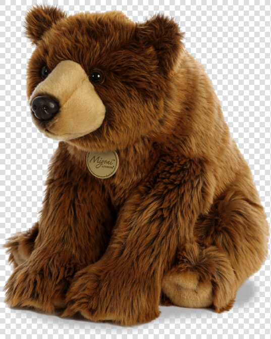 Grizzly Bear Stuffed Animals  amp  Cuddly Toys Brown Bear   Aurora World Miyoni Plush Toy Animal Grizzly Bear  HD Png DownloadTransparent PNG