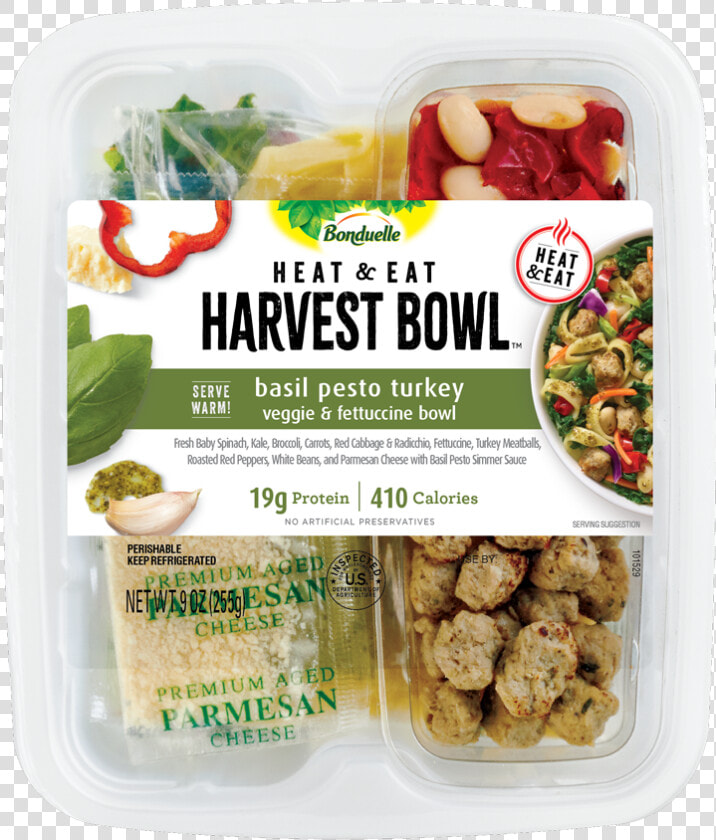 Basil Pesto Turkey   Heat And Eat Harvest Bowl  HD Png DownloadTransparent PNG