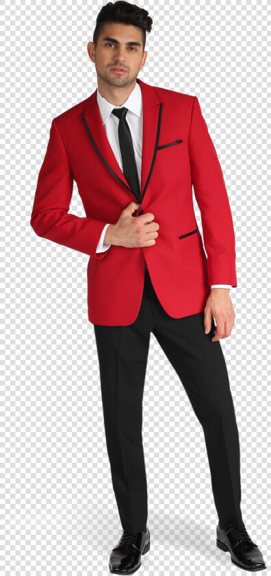 Red Peak Lapel Tuxedo   Ike Behar Red Tuxedo  HD Png DownloadTransparent PNG