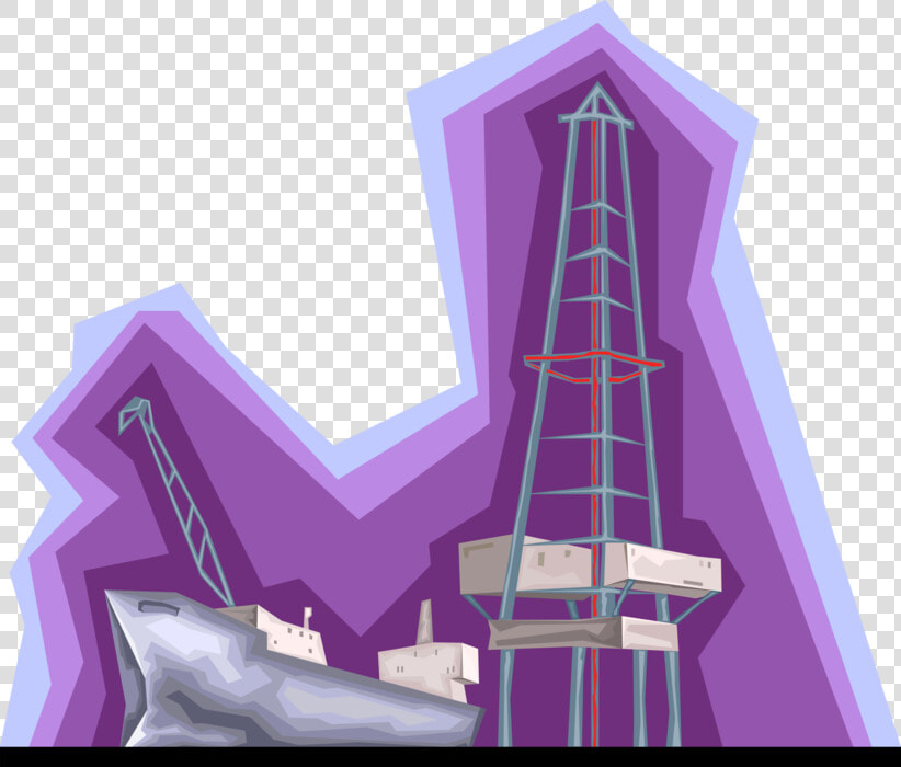 Vector Illustration Of Offshore Petroleum Fossil Fuel   Illustration  HD Png DownloadTransparent PNG