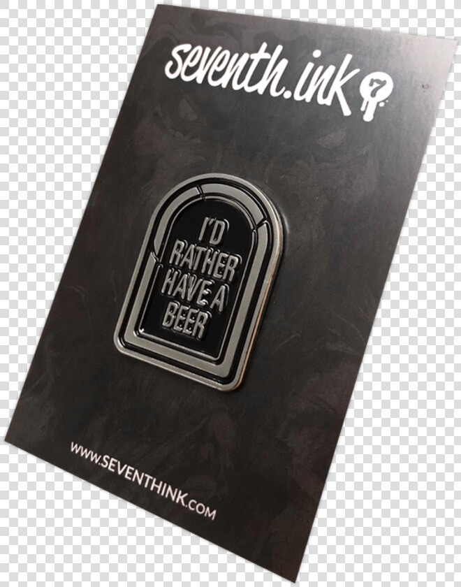 I D Rather Have A Beer Silver Tombstone Pin   Cosmetics  HD Png DownloadTransparent PNG