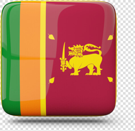 Glossy Square Icon   Sri Lanka Flag Square  HD Png DownloadTransparent PNG