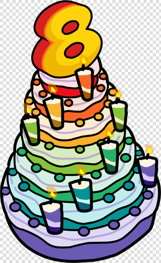 8th Anniversary Party Cake   8th Birthday Cake Clipart  HD Png DownloadTransparent PNG