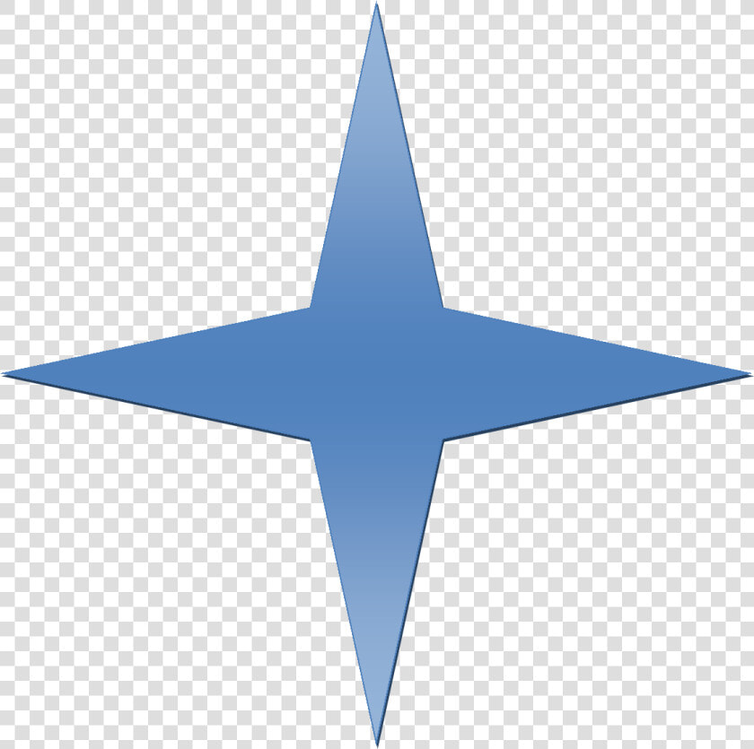 Blue Gradient 4 Point Star   4 Pointed Star Shape  HD Png DownloadTransparent PNG