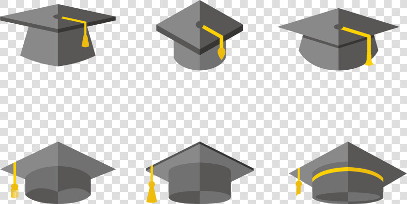 Cartoon Graduation Hat   Flat Graduation Cap Vector  HD Png DownloadTransparent PNG