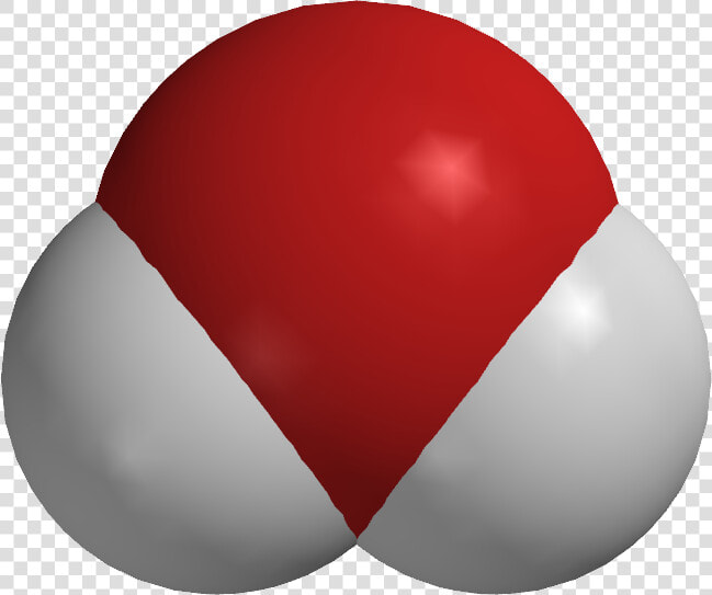 Transparent Molecules Png   Water Molecule Space Filling Model  Png DownloadTransparent PNG