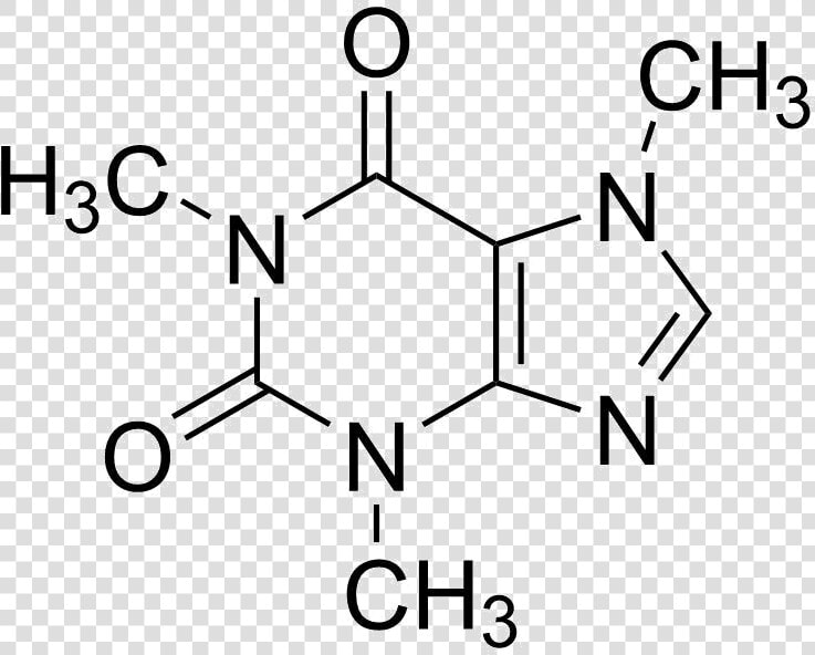 Chemical Formulas Png   Molecular Structure Of Caffeine  Transparent PngTransparent PNG