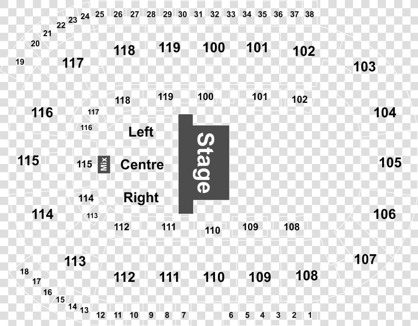 K Rock Centre Seating Chart  HD Png DownloadTransparent PNG