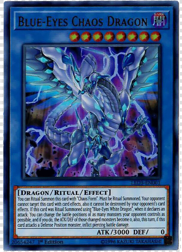 Yugioh Blue Eyes Chaos Dragon  HD Png DownloadTransparent PNG