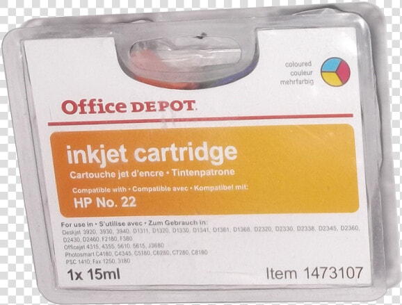 Office Depot Compatible Hp No 22 Inkjet Cartridge   Gadget  HD Png DownloadTransparent PNG