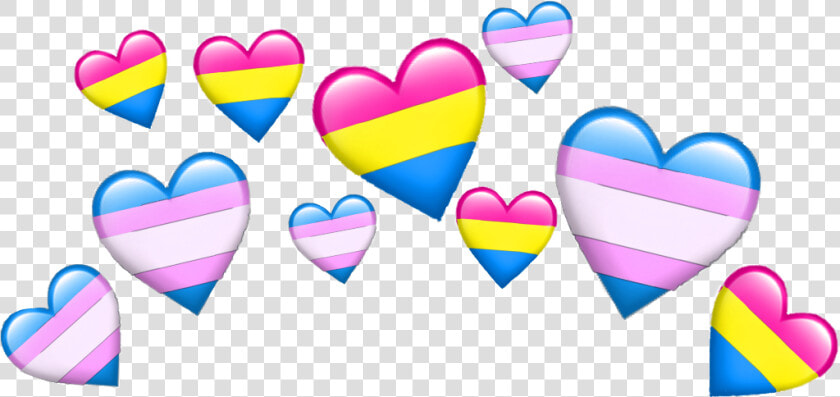 Emoji Heart Crown Pansexual  HD Png DownloadTransparent PNG