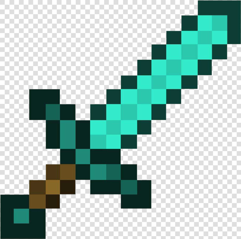 Diamond Sword  One Of The Best Weapons In Minecraft   Minecraft Diamond Sword  HD Png DownloadTransparent PNG